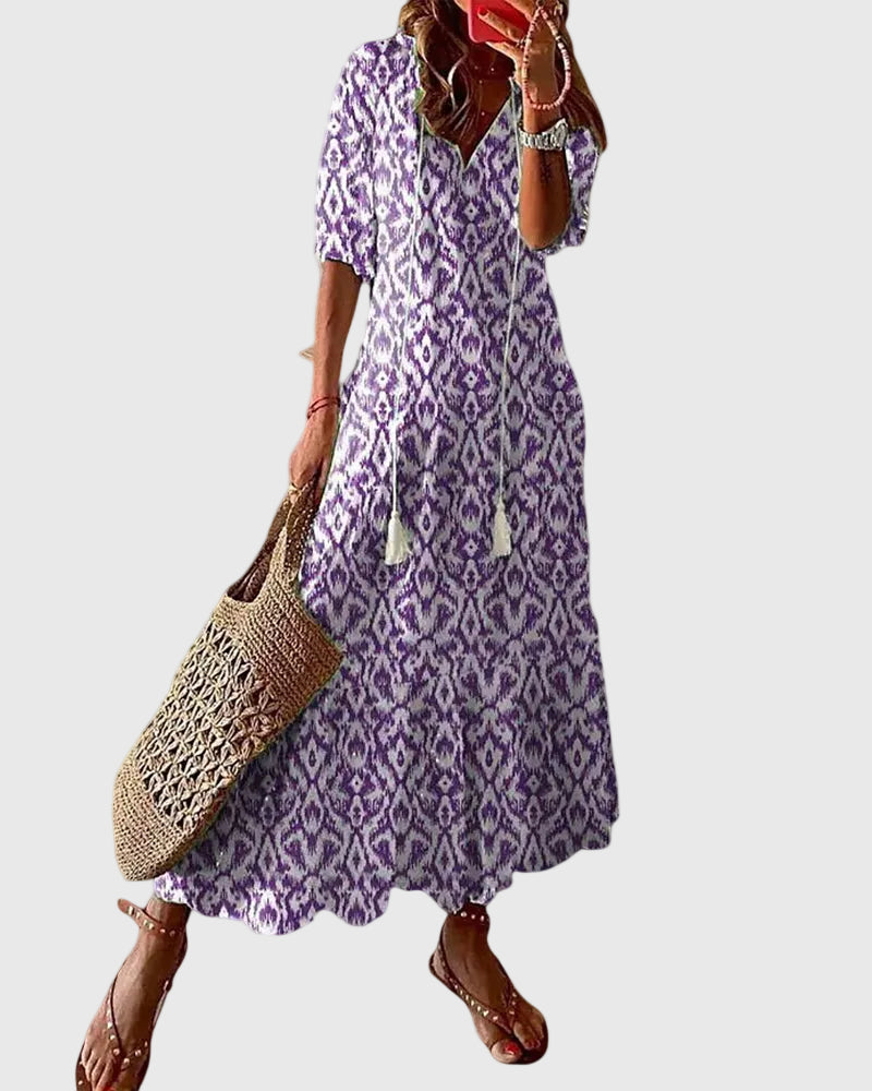 Alina | Printed Maxi Dress