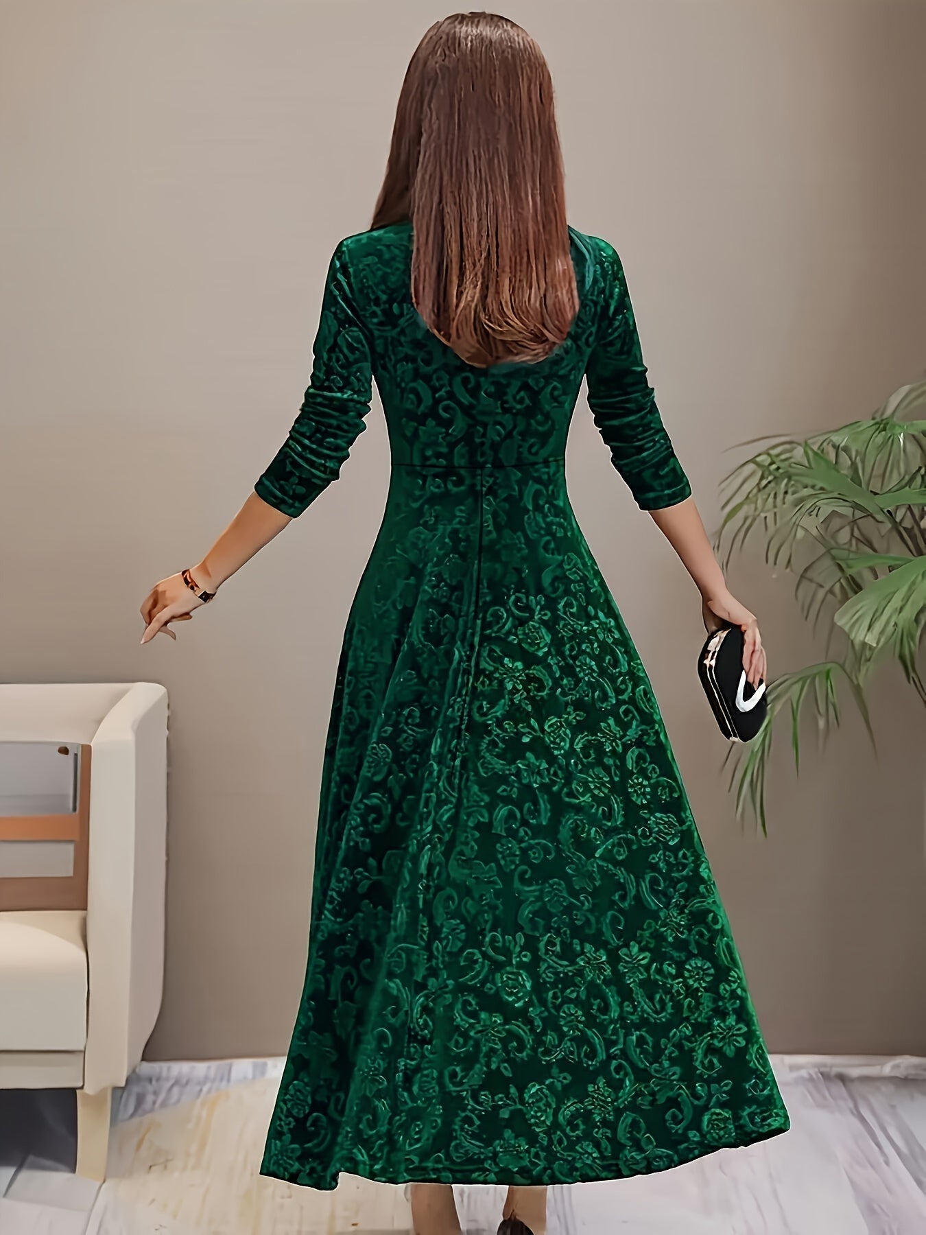 Eleanor | Women Winter Long Sleeve Maxi Dress