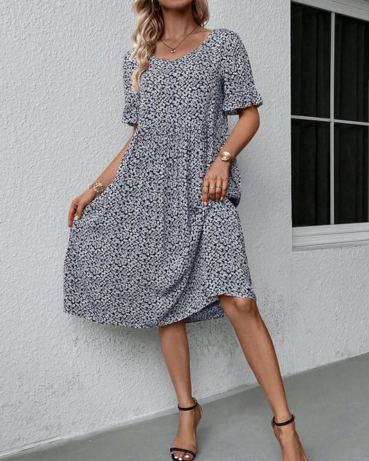 Anna | Women’s Summer Short Sleeve Midi Dress