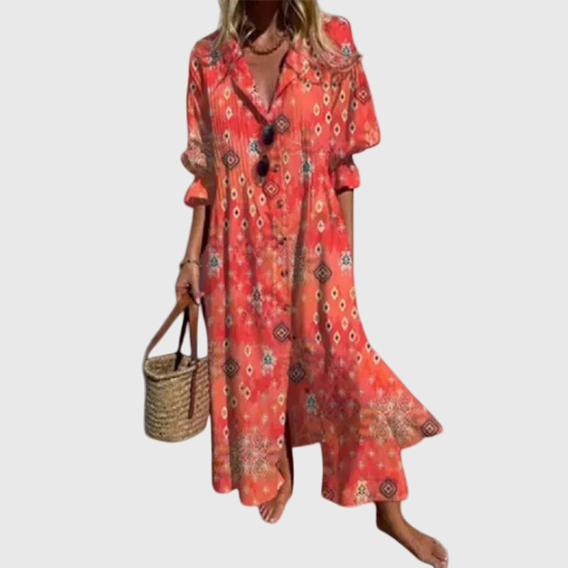 Liora | Button Maxi Dress