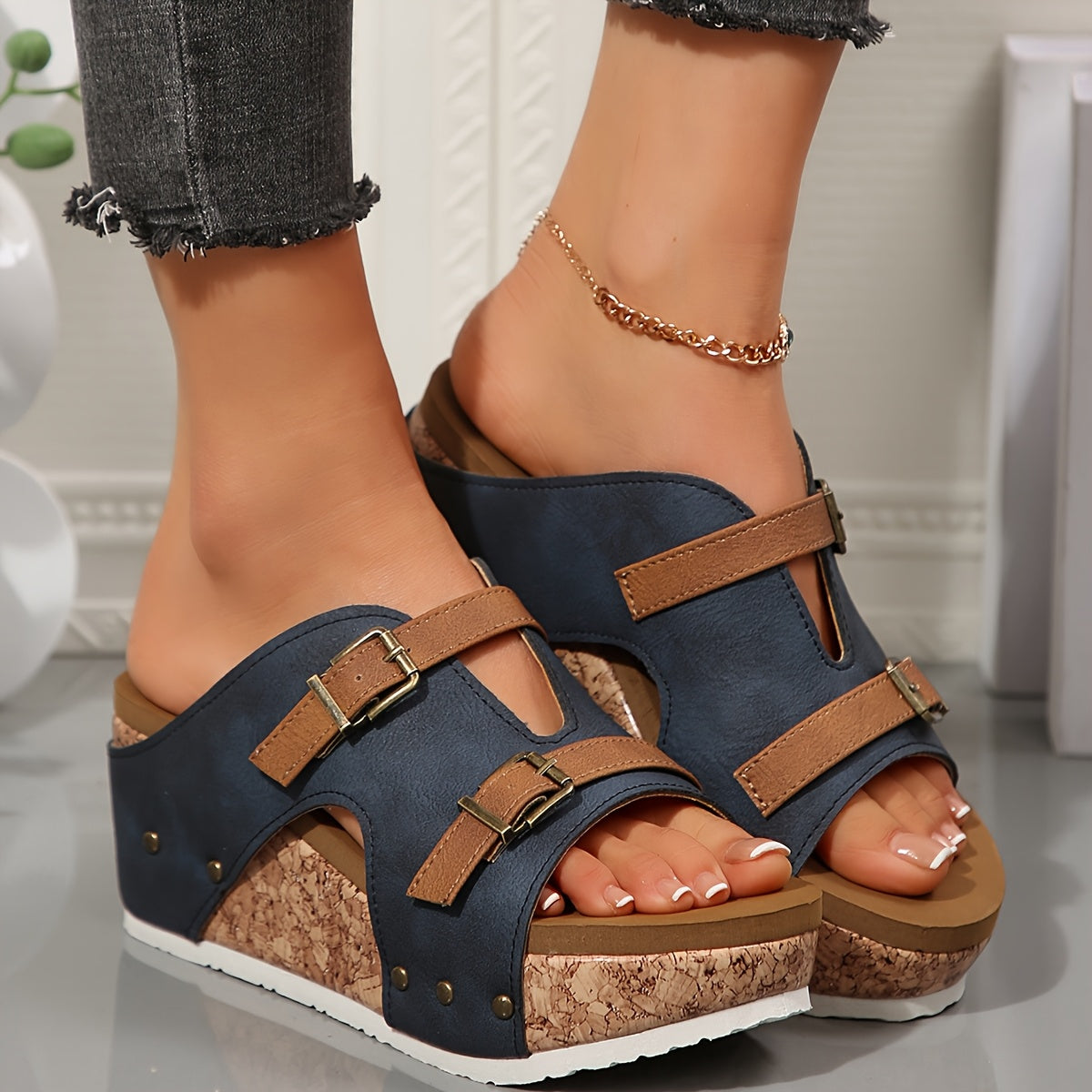 Sandalias de Soporte para el Talón Comfort Harbor Buckle