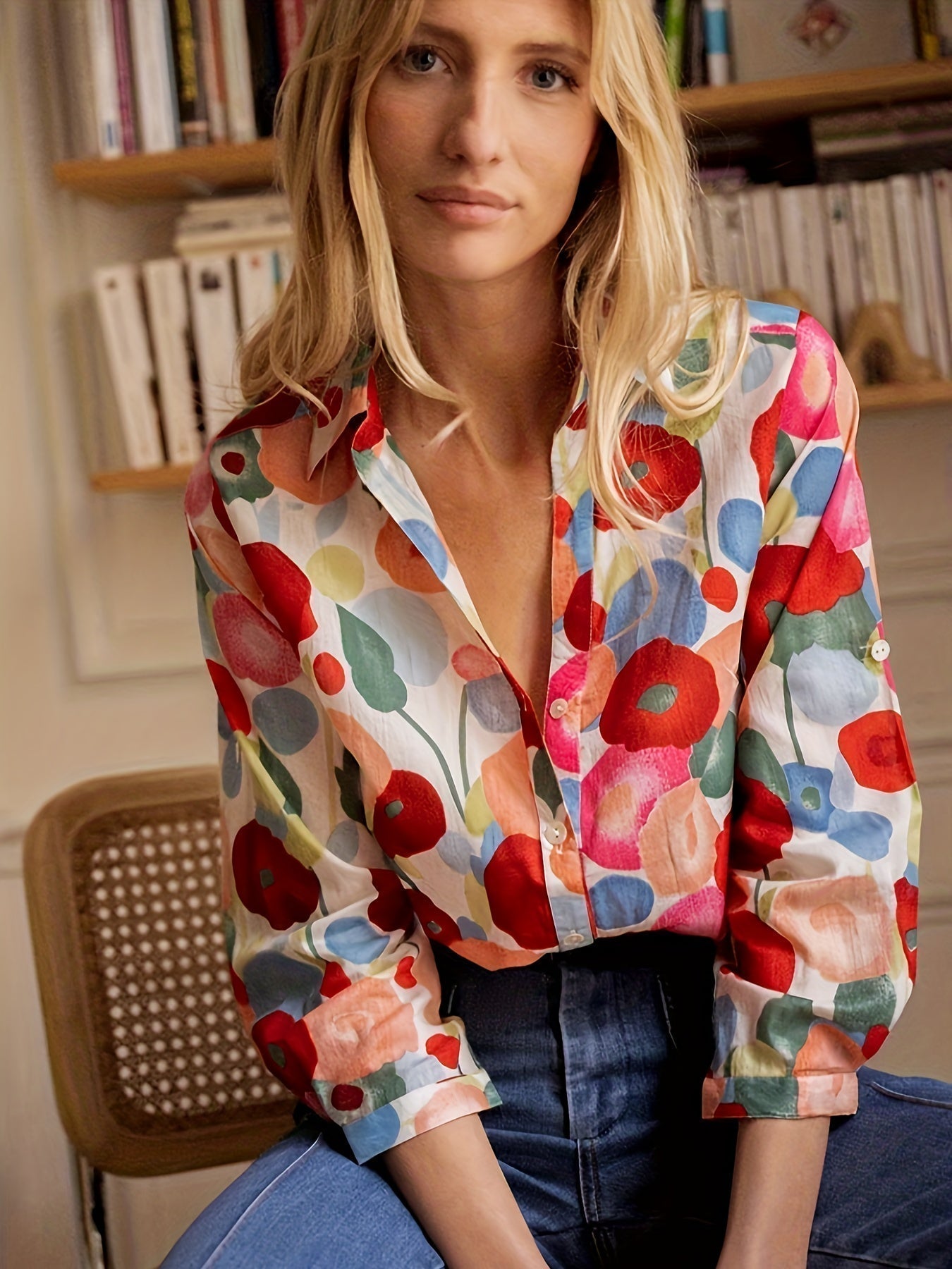 Elodie | Abstract Print Blouse