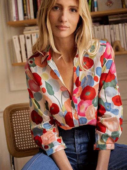Elodie | Abstract Print Blouse