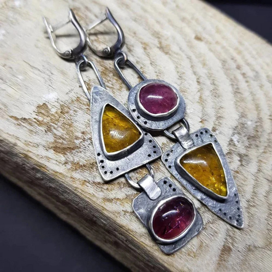 Retro Triangular Earrings