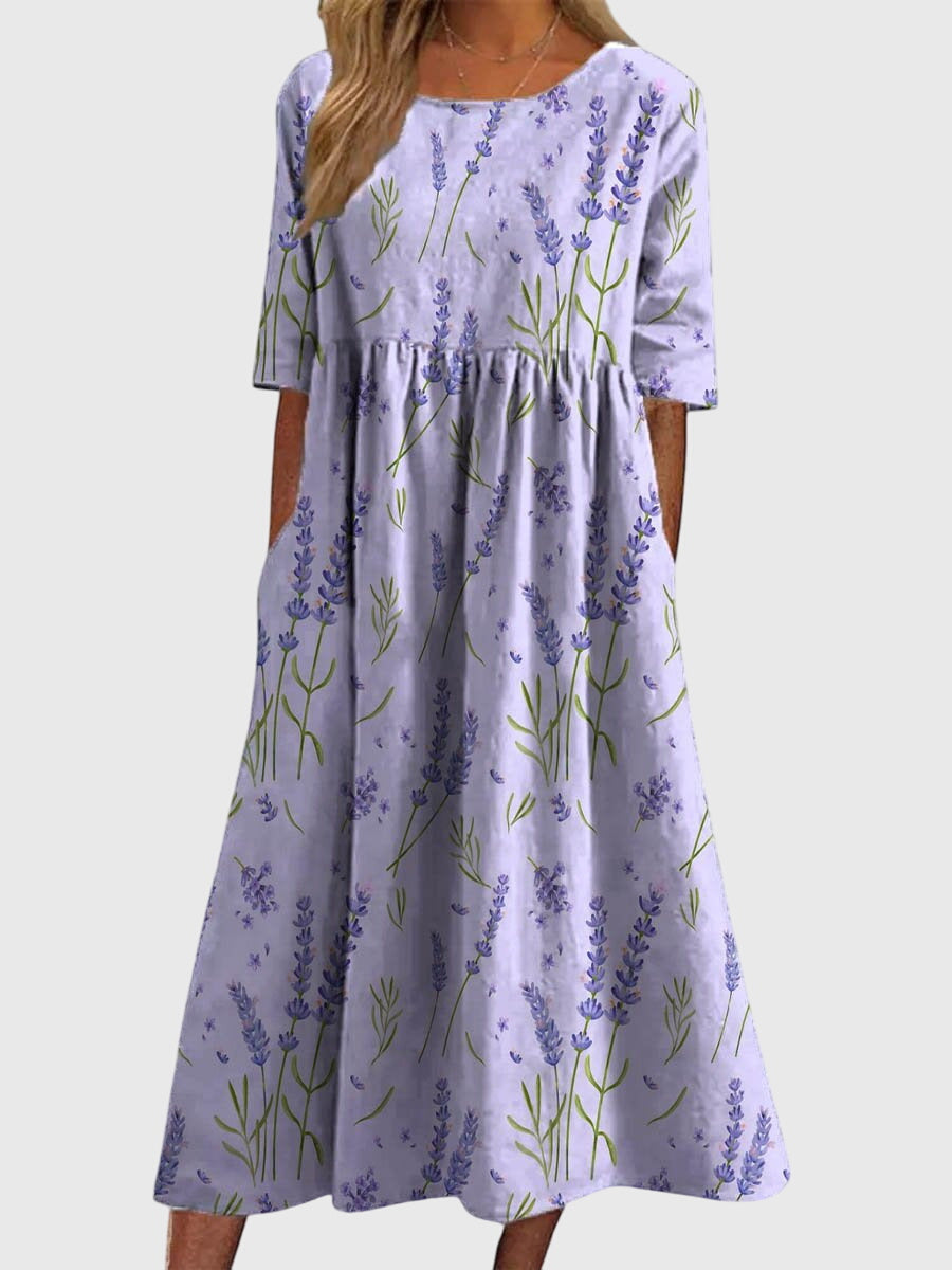 Lily | Womens Vintage Floral Midi Dress