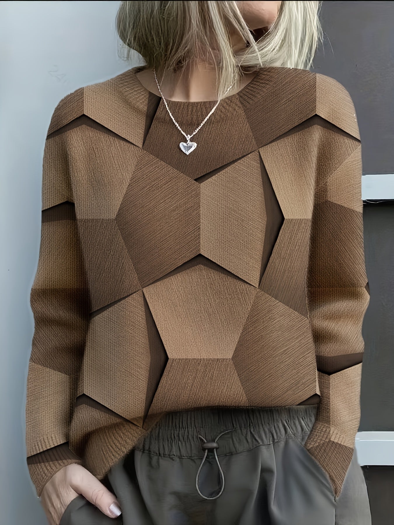 Isla | Geometric Knit Sweater