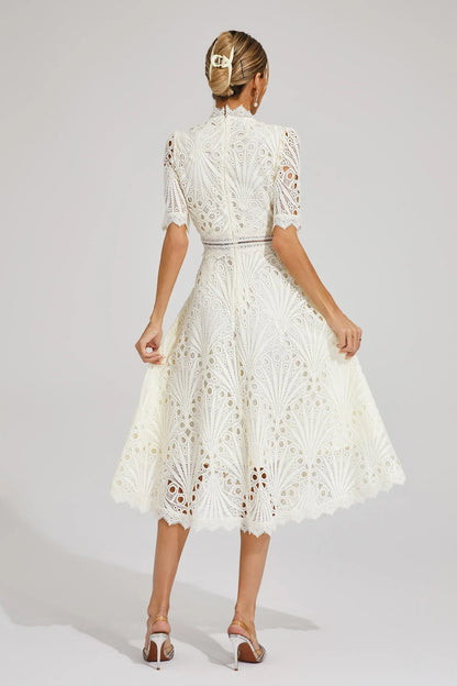 Anna | Women Summer High Neck Midi Dress