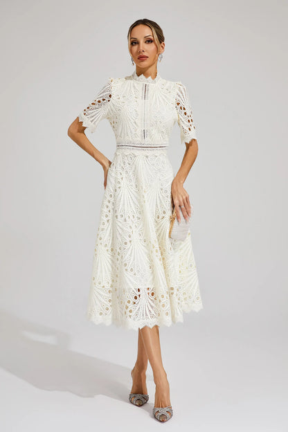 Anna | Women Summer High Neck Midi Dress