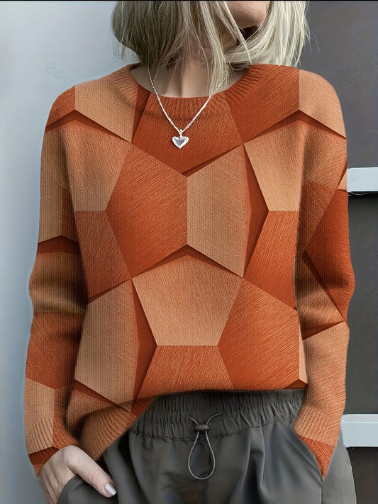 Isla | Geometric Knit Sweater