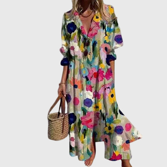 Liora | Button Maxi Dress