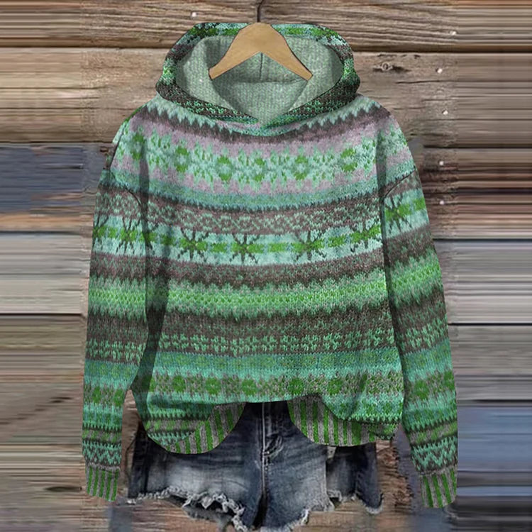 Everly | Boho Knit Hoodie Sweater