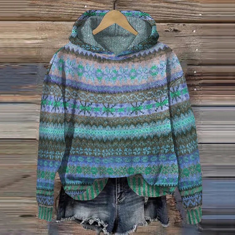 Everly | Boho Knit Hoodie Sweater