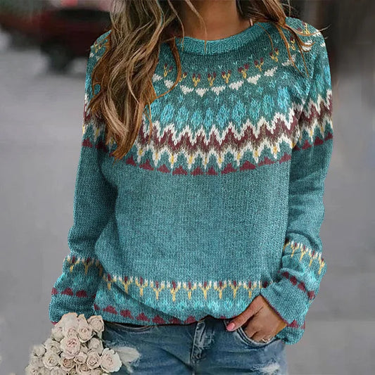 Emily | Nordic Pattern Knit Sweater