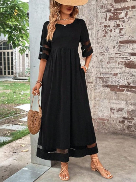 Beatrice | Women Elegant Sheer Panel Maxi Dress