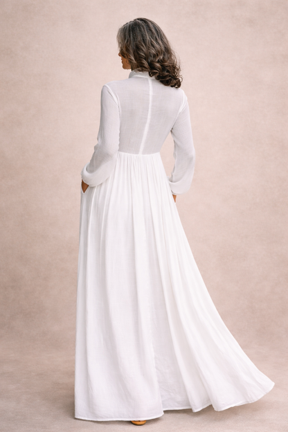 Serena | Flowing Button-Front Maxi Dress