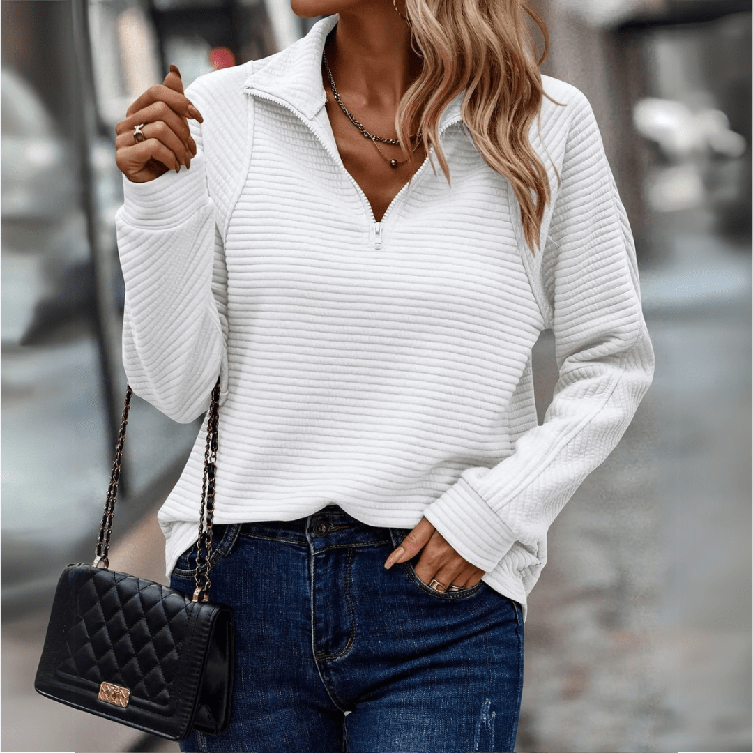 Riley | Half-Zip Knit Top