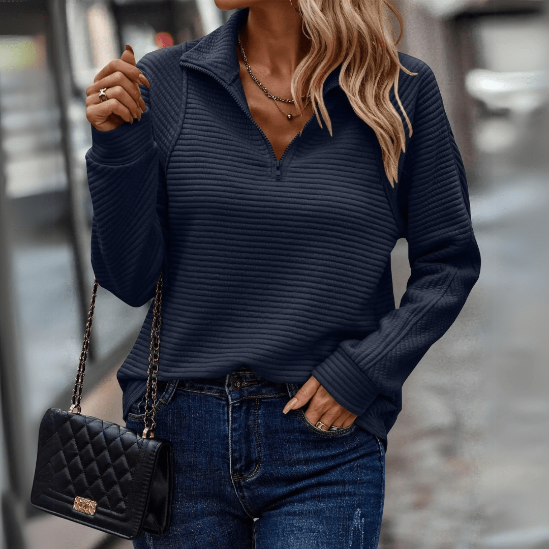Riley | Half-Zip Knit Top
