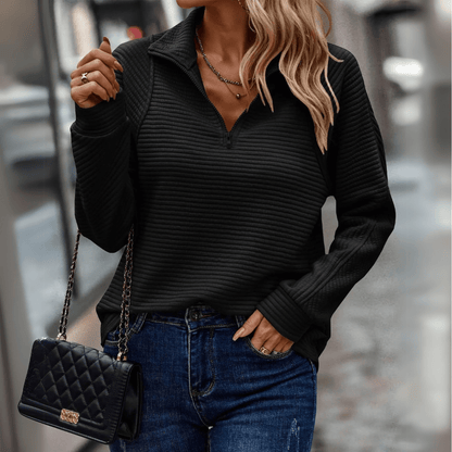 Riley | Half-Zip Knit Top