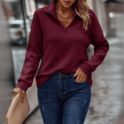 Riley | Half-Zip Knit Top