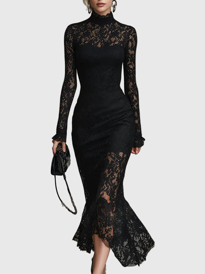Vanessa | Elegant Lace Fishtail Dress