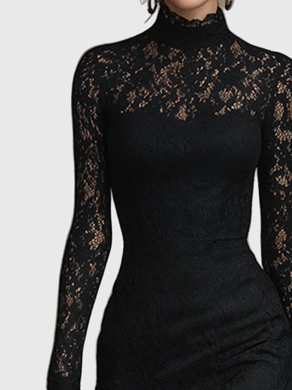 Vanessa | Elegant Lace Fishtail Dress