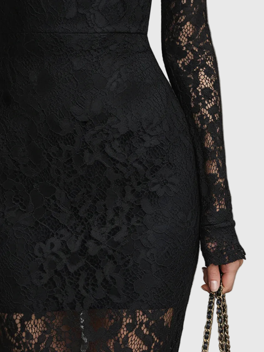 Vanessa | Elegant Lace Fishtail Dress