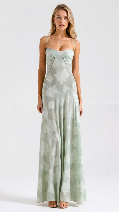 Evelyn | Women Wedding Guest Bustier Maxi Dress