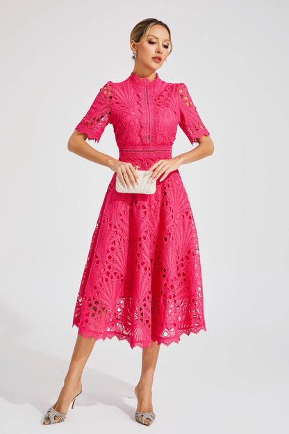 Anna | Women Summer High Neck Midi Dress