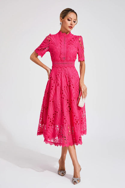 Anna | Women Summer High Neck Midi Dress