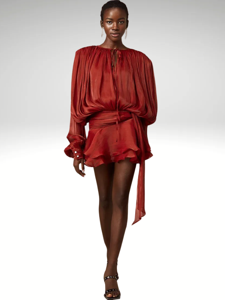 VESTIDO MINI DRAPEADO ISLA