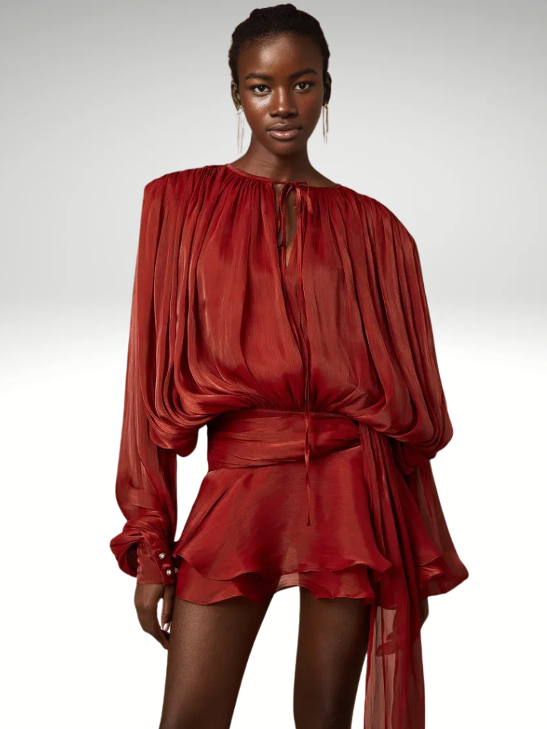 VESTIDO MINI DRAPEADO ISLA