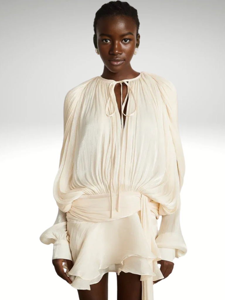 VESTIDO MINI DRAPEADO ISLA