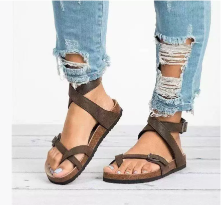 Eleanor | Women’s Spring Casual Flat Strap Sandals