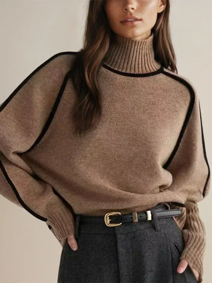 Michelle | Luxe Trim Turtleneck Sweater
