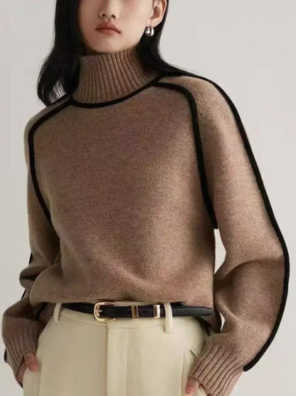Michelle | Luxe Trim Turtleneck Sweater