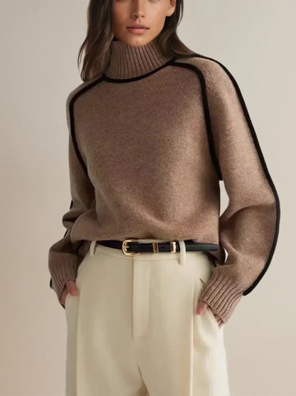 Michelle | Luxe Trim Turtleneck Sweater
