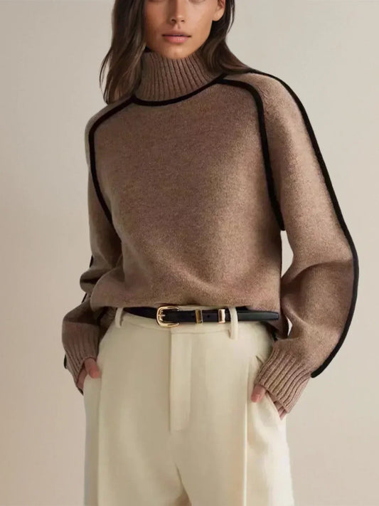 Michelle | Luxe Trim Turtleneck Sweater