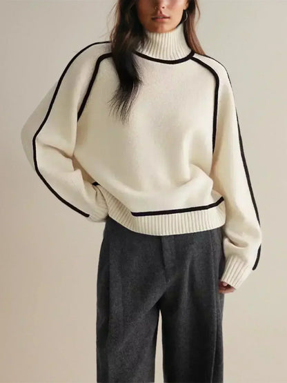 Michelle | Luxe Trim Turtleneck Sweater