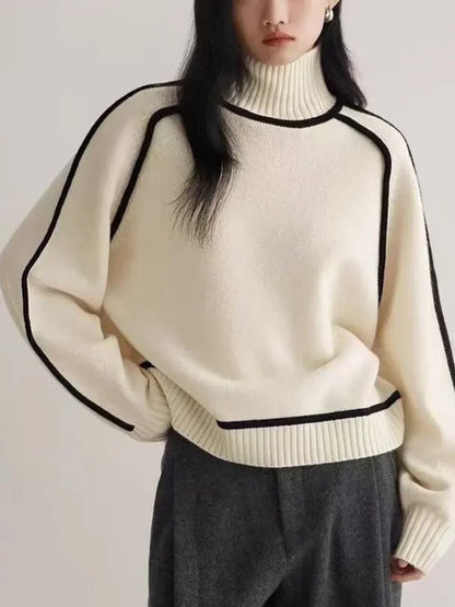 Michelle | Luxe Trim Turtleneck Sweater