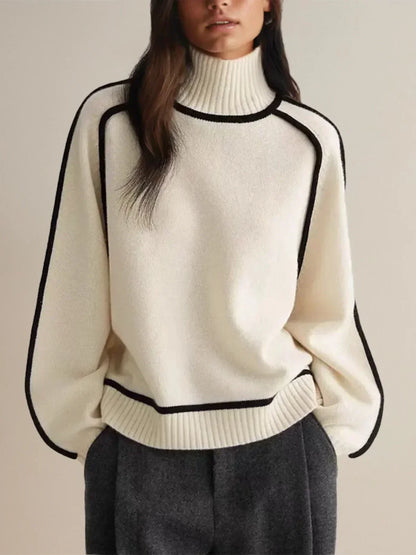 Michelle | Luxe Trim Turtleneck Sweater