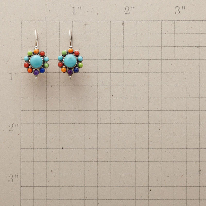 Vibrant Turquoise Hoop Earrings