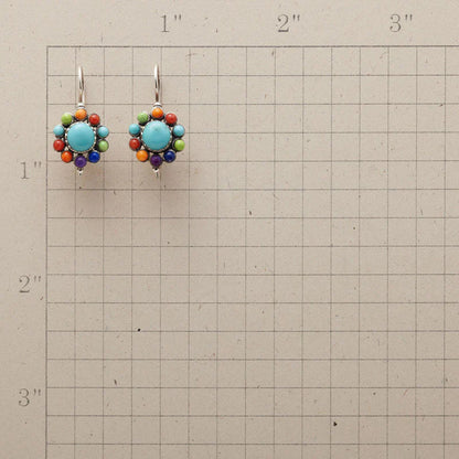 Vibrant Turquoise Hoop Earrings