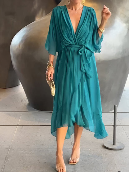 Erica | Women Summer Wrap Style Maxi Dress