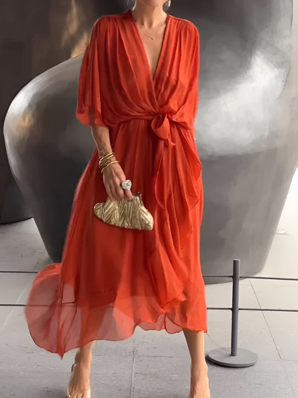 Erica | Women Summer Wrap Style Maxi Dress
