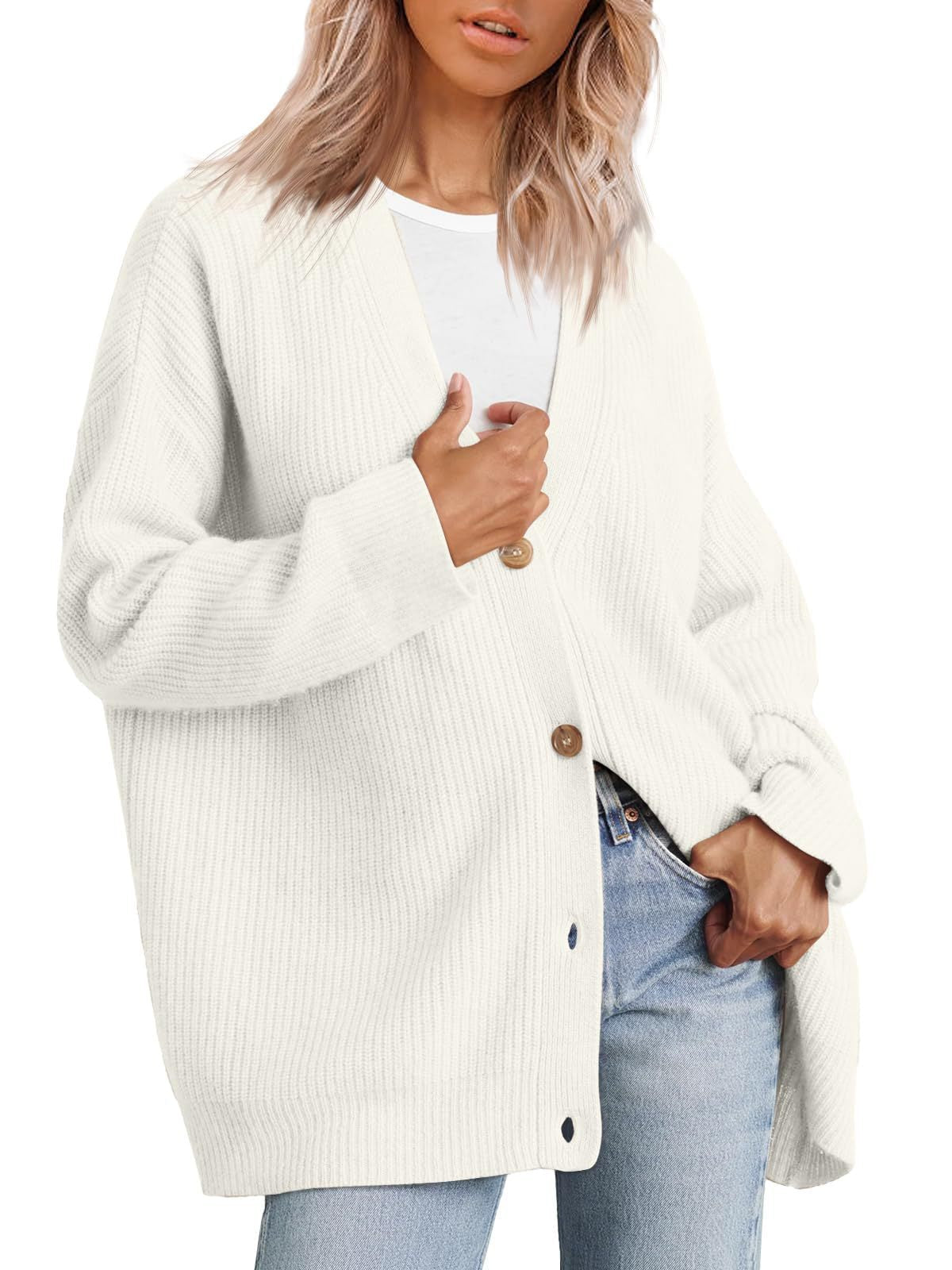 Anna - Cozy Striped Knit Cardigan for Everyday Wear