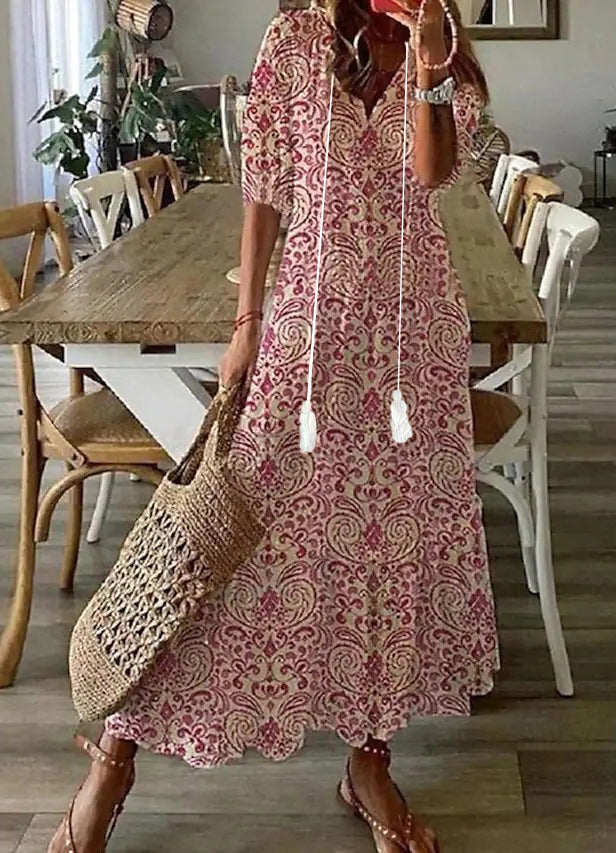 Alina | Printed Maxi Dress