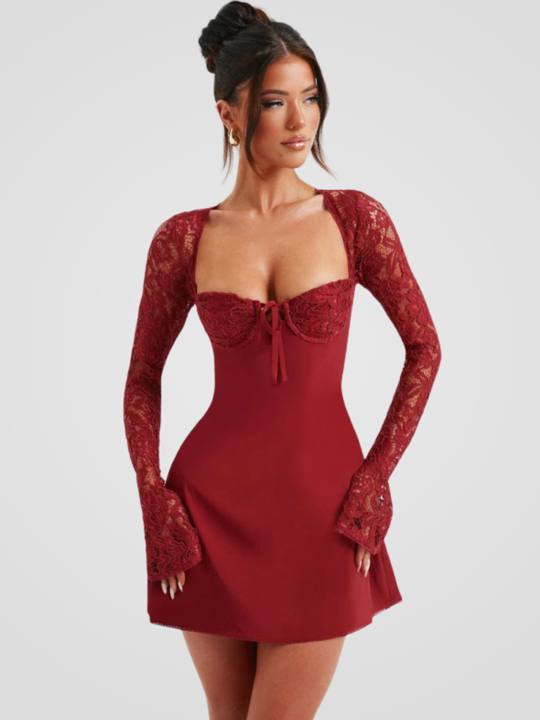 VESTIDO MINI DE ENCAJE AMÉLIE