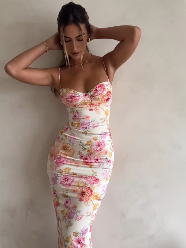 VESTIDO MAXI FLEUR DE MINUIT