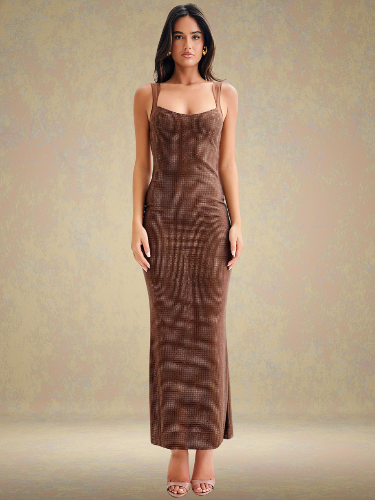 VESTIDO MAXI SERENA DE LENTEJUELAS