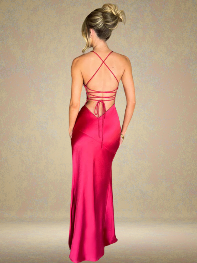 VESTIDO MAXI SATIN GLAM